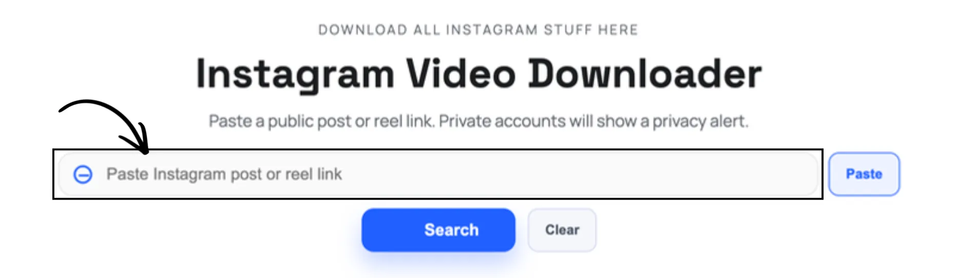 Paste Instagram link